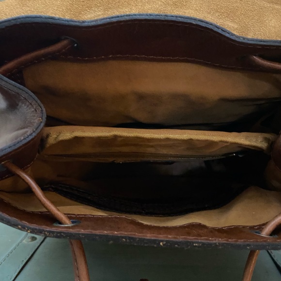 PATRICIA NASH BROWN LEATHER BACK PACK GUC - Picture 15 of 16